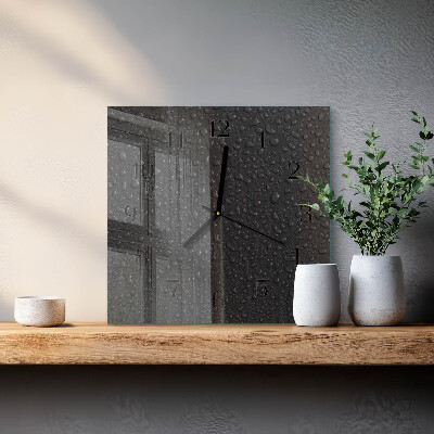 Square wall clock Drops of Water