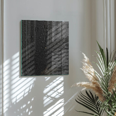 Square wall clock Drops of Water