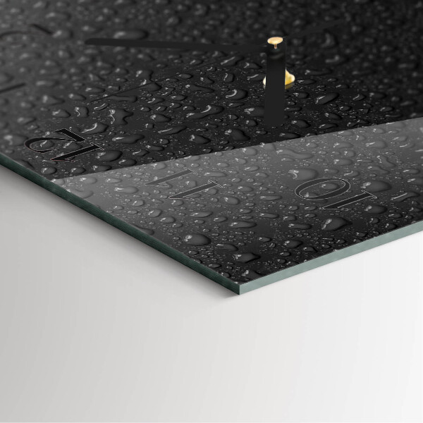 Square wall clock Drops of Water