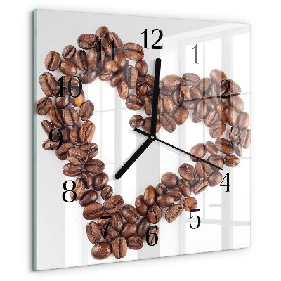 Square wall clock Coffee Beans