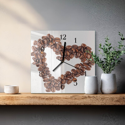 Square wall clock Coffee Beans