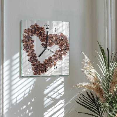 Square wall clock Coffee Beans