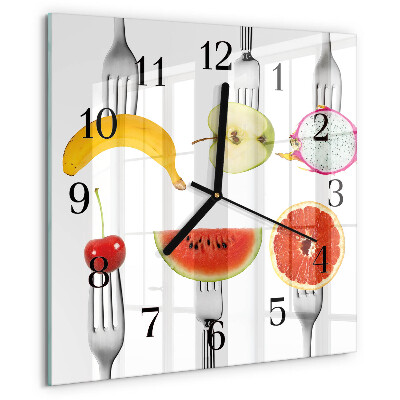 Square wall clock Fruit