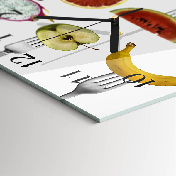 Square wall clock Fruit