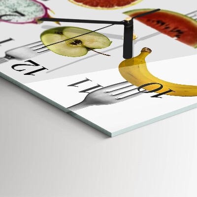 Square wall clock Fruit