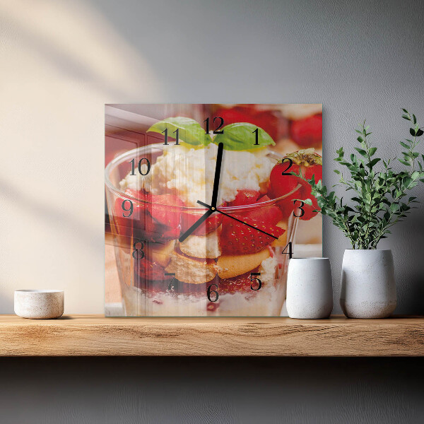 Square wall clock Fruit