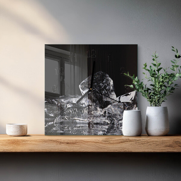 Square wall clock Ice Cubes