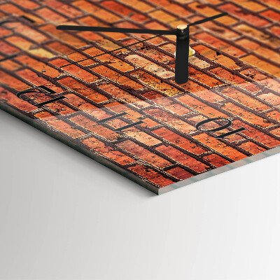 Square wall clock Brick Wall
