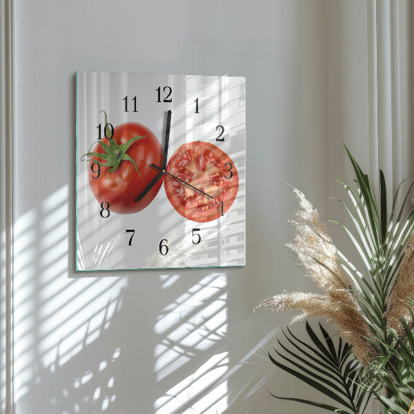 Square wall clock Tomatoes
