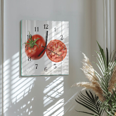 Square wall clock Tomatoes