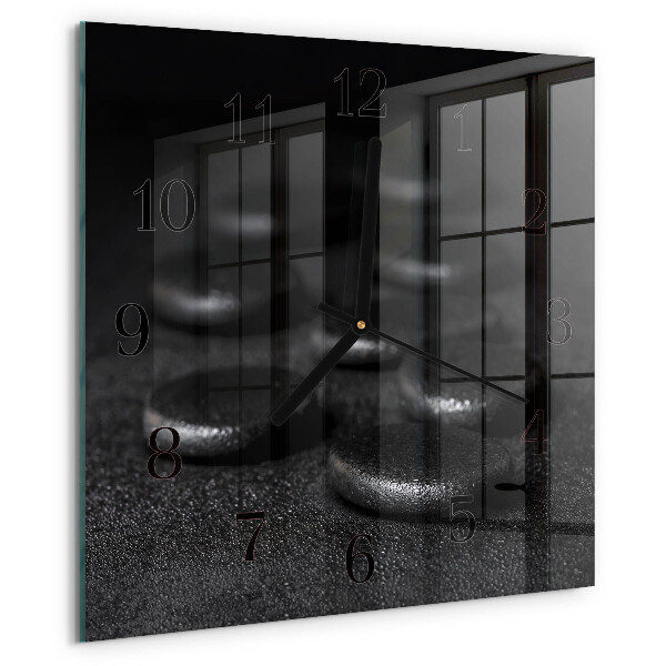 Square wall clock Zen stones