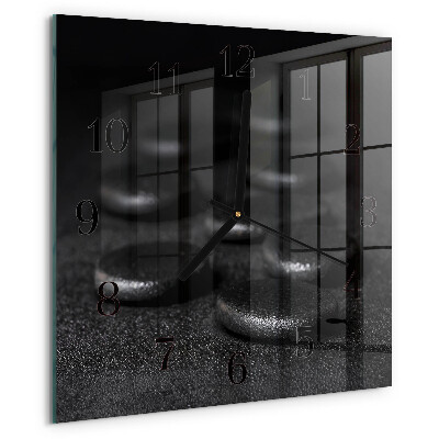 Square wall clock Zen stones