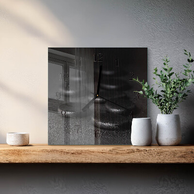 Square wall clock Zen stones