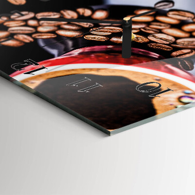 Square wall clock Cup of Coffee