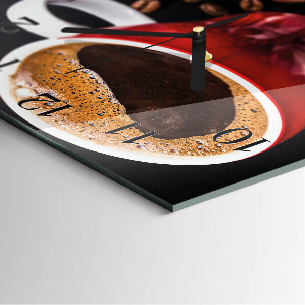 Square wall clock Cup of Coffee