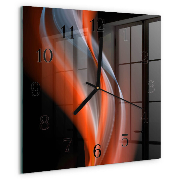 Square wall clock Waves of light