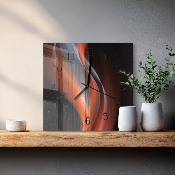 Square wall clock Waves of light