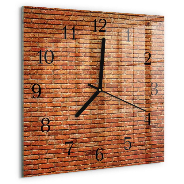 Square wall clock Bricks