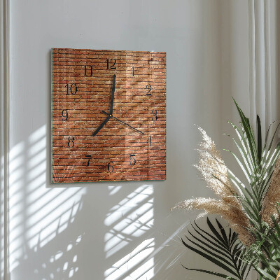 Square wall clock Bricks