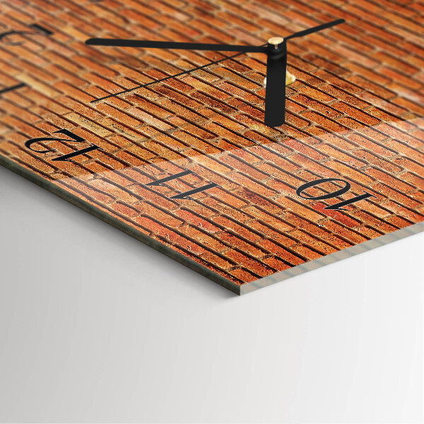 Square wall clock Bricks
