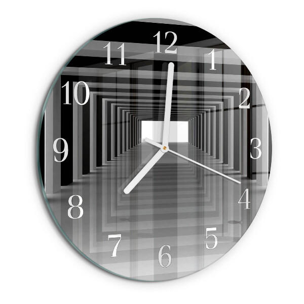 Round wall clock 3D tunnel
