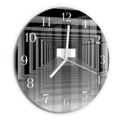 Round wall clock 3D tunnel