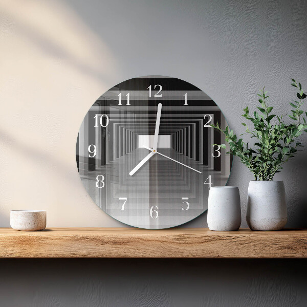 Round wall clock 3D tunnel