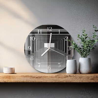 Round wall clock 3D tunnel