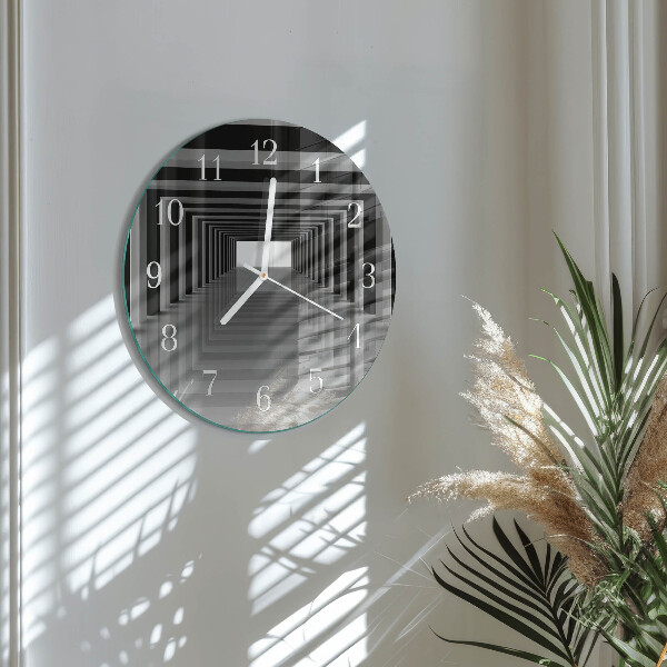 Round wall clock 3D tunnel