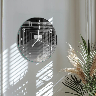 Round wall clock 3D tunnel