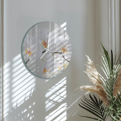 Round wall clock Orchid