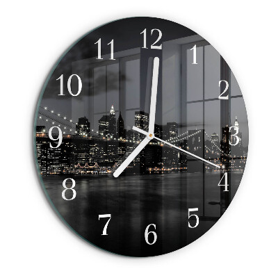 Round wall clock Horizontal Bridge