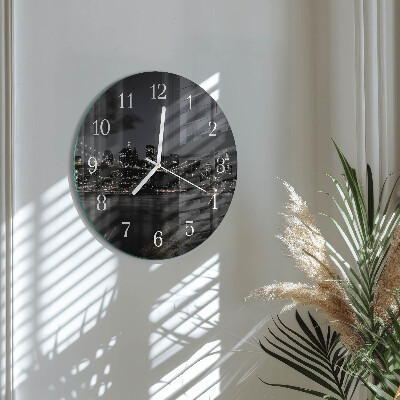 Round wall clock Horizontal Bridge