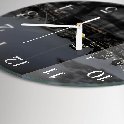 Round wall clock Horizontal Bridge