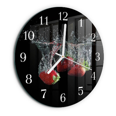 Round wall clock Strawberries