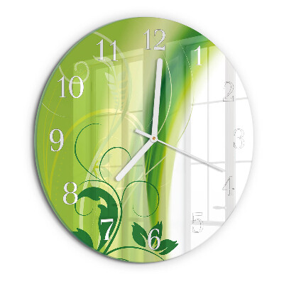 Round wall clock Flower Pattern