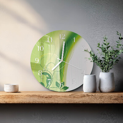Round wall clock Flower Pattern