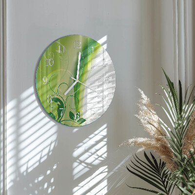 Round wall clock Flower Pattern