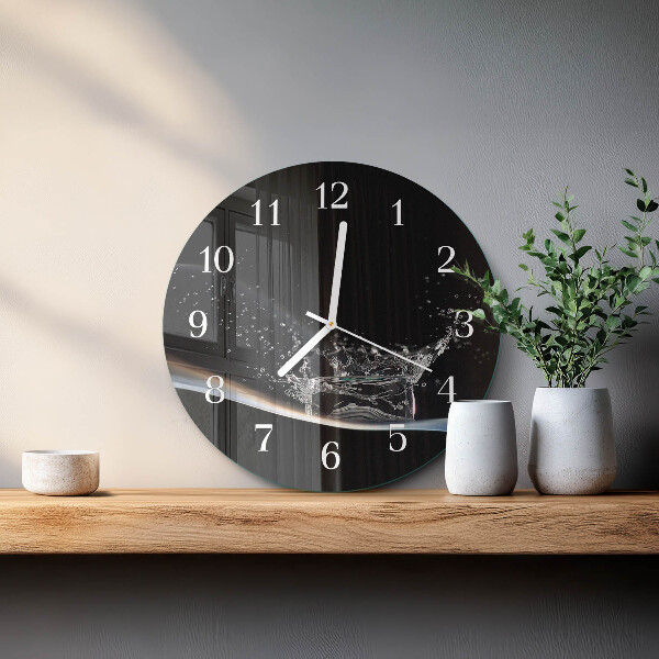 Round wall clock Water