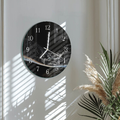 Round wall clock Water