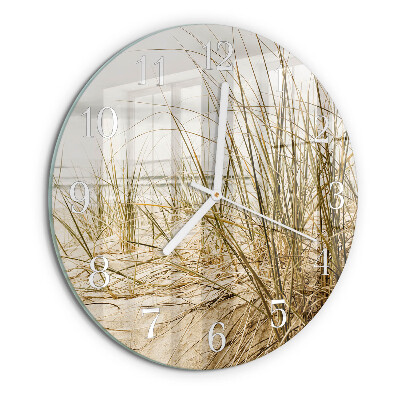 Round wall clock Beach Grass