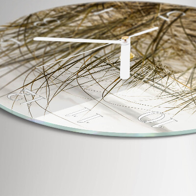 Round wall clock Beach Grass