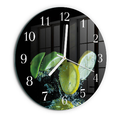 Round wall clock Lemon and Lime
