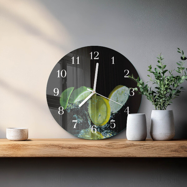 Round wall clock Lemon and Lime