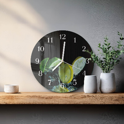 Round wall clock Lemon and Lime