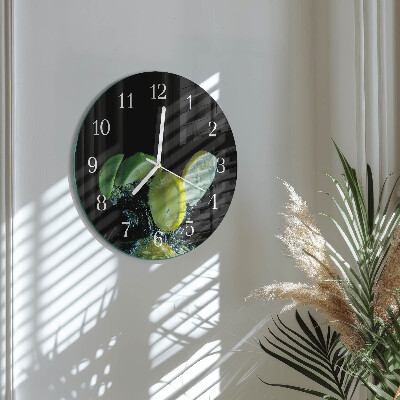 Round wall clock Lemon and Lime