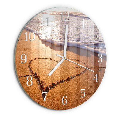 Round wall clock Heart of the Beach