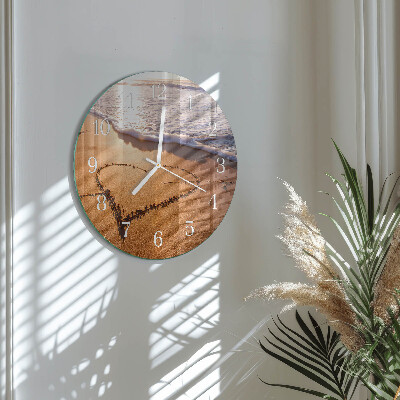 Round wall clock Heart of the Beach