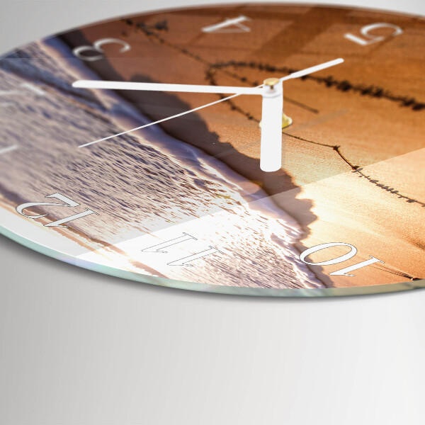 Round wall clock Heart of the Beach