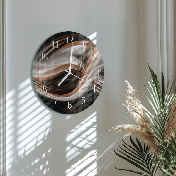 Round wall clock Abstract Art